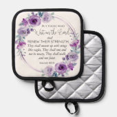 Isaiah 40:31 Die warten auf den Herrn Floral Topflappen (Vorderseite/Rückseite)