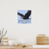 Isaiah 40:31 Eagle Peace Liebe Schicksal Geschenke Poster (Küche)