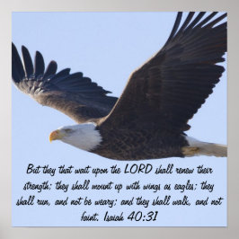 Isaiah 40:31 Eagle Peace Liebe Schicksal Geschenke Poster