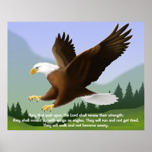 Isaiah 40:31 Eagle Print Poster (Vorne)