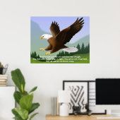 Isaiah 40:31 Eagle Print Poster (Heimbüro)
