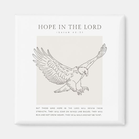 Isaiah 40:31 Hoffnung im Herrn Magnet (Vorne)