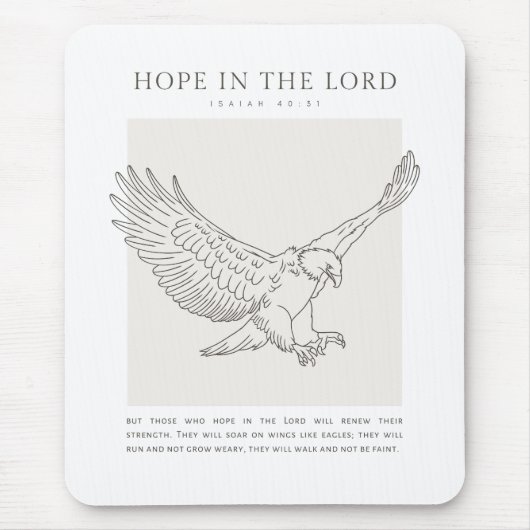 Isaiah 40:31 Hoffnung im Herrn Mousepad (Vorne)