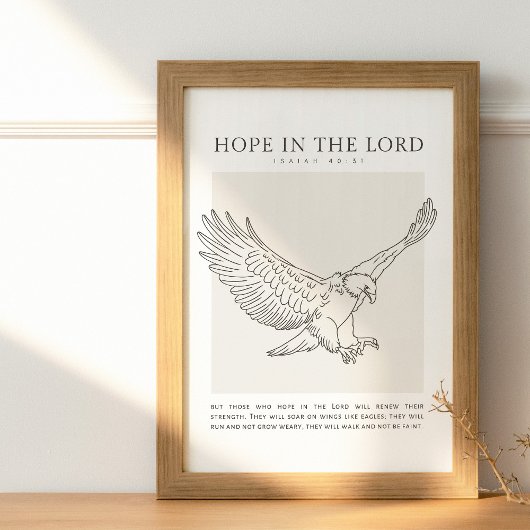 Isaiah 40:31 Hoffnung im Herrn Poster