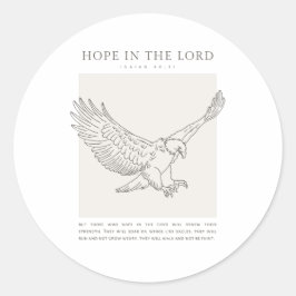 Isaiah 40:31 Hoffnung im Herrn Runder Aufkleber