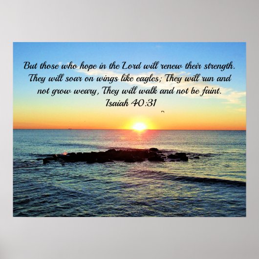ISAIAH 40:31 HOFFNUNG IN DER LORD-SCRIPTURE POSTER (Vorne)