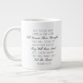 Isaiah 40:31 Hope Bible Verse Mug  Jumbo-Tasse