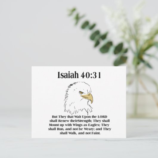 Isaiah 40:31 Karte (Stehend Vorderseite)