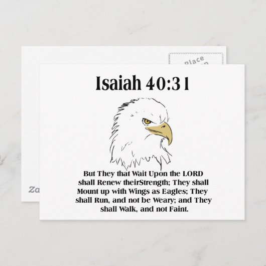 Isaiah 40:31 Karte (Vorne/Hinten)