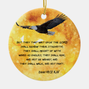 Isaiah 40:31 keramik ornament