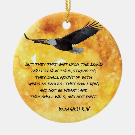 Isaiah 40:31 keramik ornament (Vorne)