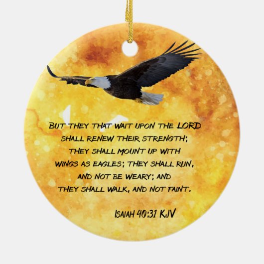 Isaiah 40:31 keramik ornament (Hinten)