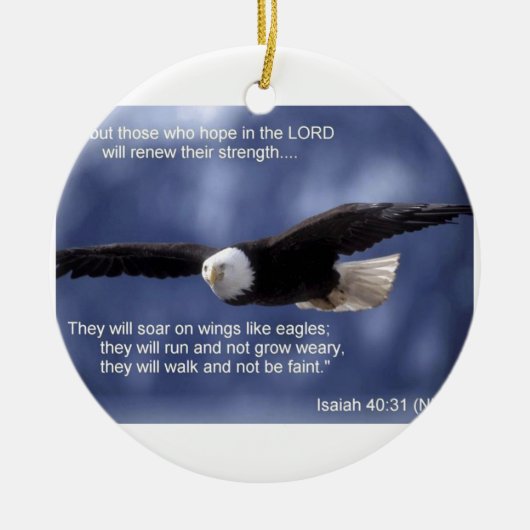 Isaiah 40:31 keramikornament (Vorne)