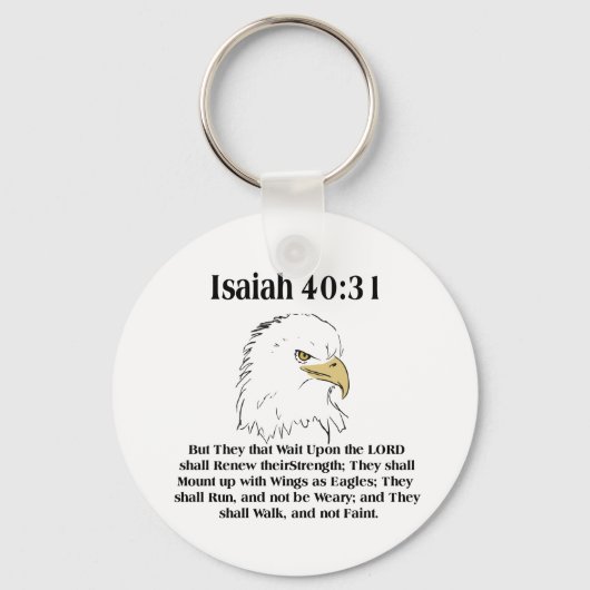 Isaiah 40:31 Keyring Schlüsselanhänger (Vorderseite)