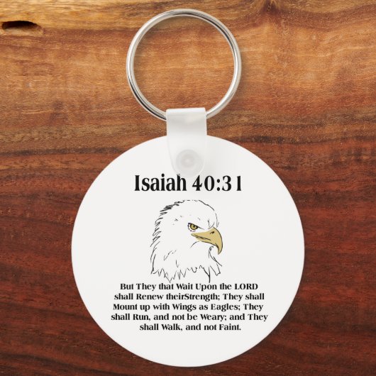 Isaiah 40:31 Keyring Schlüsselanhänger (Vorderseite)