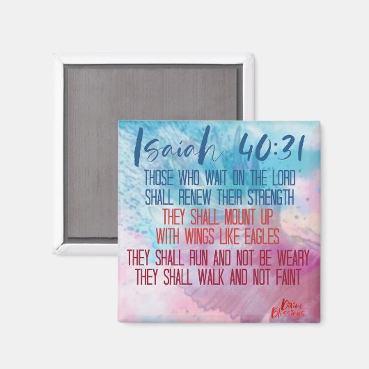Isaiah 40:31 magnet (Vorderseite/Rückseite)