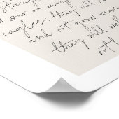 Isaiah 40:31 Minimal Boho Beige Arch Poster (Ecke)