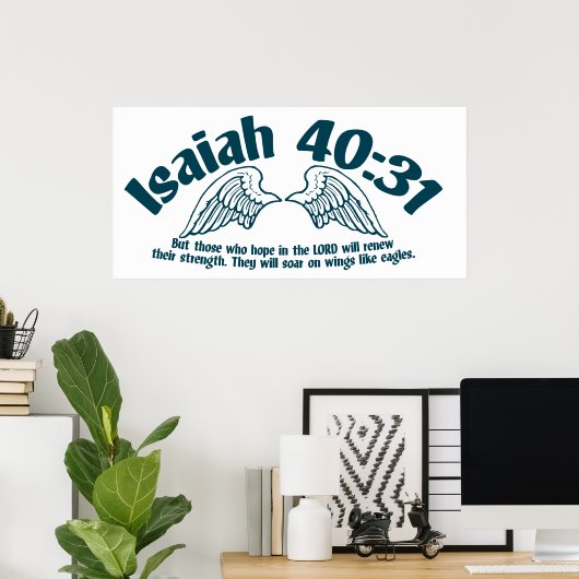 Isaiah 40:31 poster (Heimbüro)
