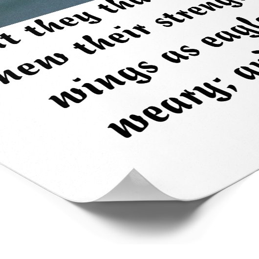 Isaiah 40:31 poster (Ecke)