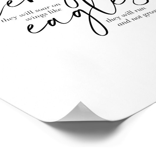 Isaiah 40:31 poster (Ecke)