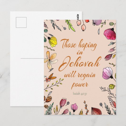 Isaiah 40:31 postkarte (Vorne/Hinten)