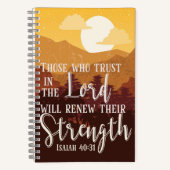 Isaiah 40:31 Prayer Journal \ Bible Study Notebook Notizblock (Vorderseite)