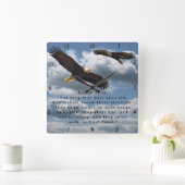 ISAIAH 40:31 QUADRATISCHE WANDUHR (Zuhause)