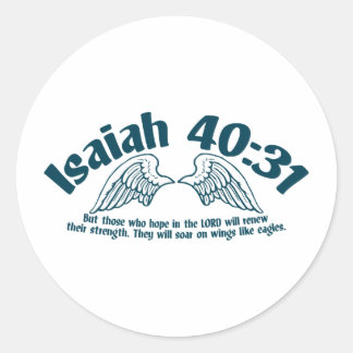 Isaiah 40:31 runder aufkleber
