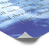 Isaiah 40:31 Schrift-Plakat Poster (Ecke)