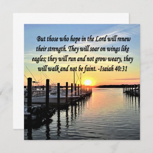 ISAIAH 40:31 SCRIPTURE VERSE EINLADUNG (Vorne/Hinten)