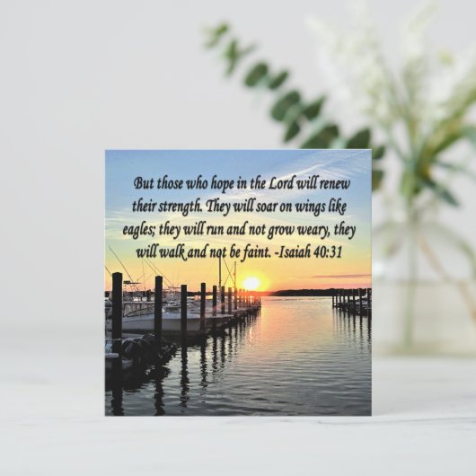 ISAIAH 40:31 SCRIPTURE VERSE EINLADUNG (Stehend Vorderseite)