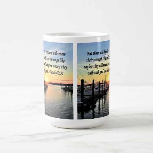 ISAIAH 40:31 SCRIPTURE VERSE KAFFEETASSE (Mittel)