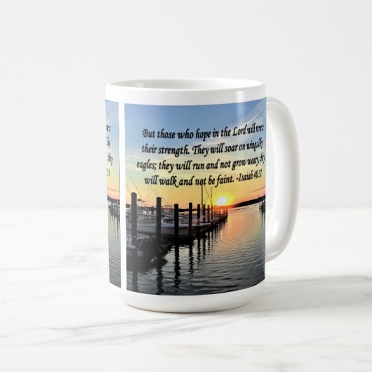 ISAIAH 40:31 SCRIPTURE VERSE KAFFEETASSE (VorderseiteRechts)