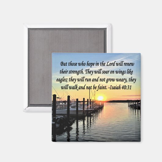 ISAIAH 40:31 SCRIPTURE VERSE MAGNET (Vorderseite/Rückseite)