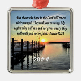 ISAIAH 40:31 SCRIPTURE VERSE ORNAMENT AUS METALL