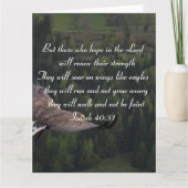 Isaiah 40:31 - Sie werden auf Flügeln wie Adler st Karte (Vorderseite)