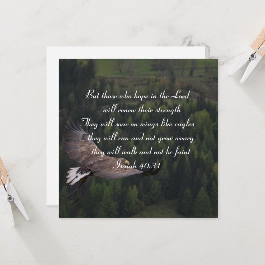 Isaiah 40:31 - Sie werden auf Flügeln wie Adler st Karte (Vorderseite/Rückseite Beispiel)