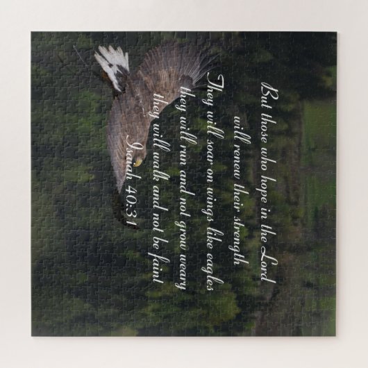 Isaiah 40:31 - Sie werden auf Flügeln wie Adler st Puzzle (Horizontal)