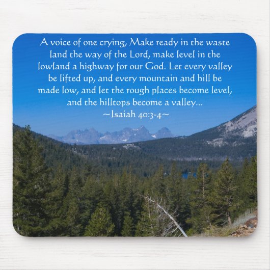 Isaiah 40:3-4 Mammottsseen Mousepad (Vorne)