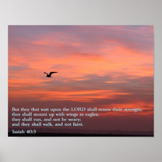 Isaiah 40:3 Sonnenaufgang Poster (Vorne)