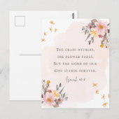 Isaiah 40:8 Bibelverse Postkarte (Vorne/Hinten)