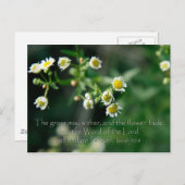 Isaiah 40:8 Das Gras kann verwelken und verblassen Postkarte (Vorne/Hinten)