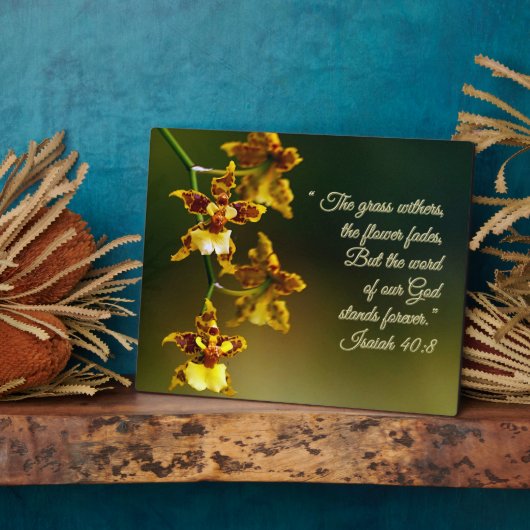 Isaiah 40:8 Inspiration Fotoplatte (Seite)