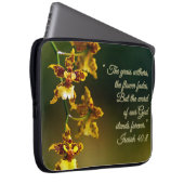 Isaiah 40:8 Inspiration Laptopschutzhülle (Vorne Rechts)