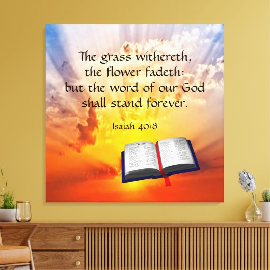Isaiah 40:8 leinwanddruck (Insitu (Wohnzimmer))