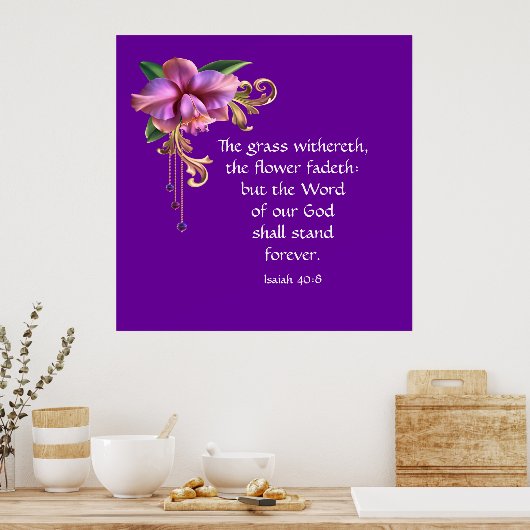 Isaiah 40:8 poster (Küche)