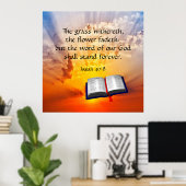 Isaiah 40:8 poster (Heimbüro)