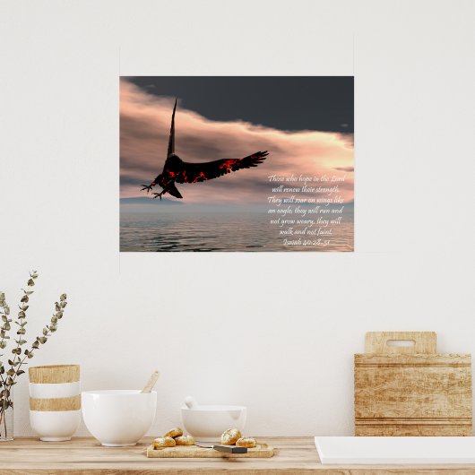 Isaiah 40 Bible Verse Poster (Küche)