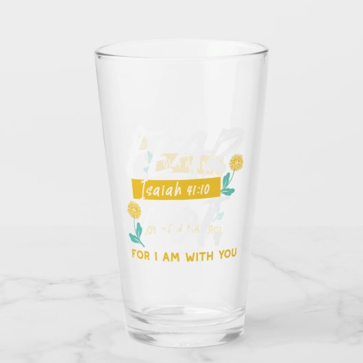 Isaiah 41:10 - Angst nicht Inspiration Bibel Verse Glas (Rückseite)