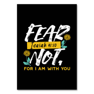 Isaiah 41:10 - Angst nicht Inspiration Bibel Verse Tischnummer